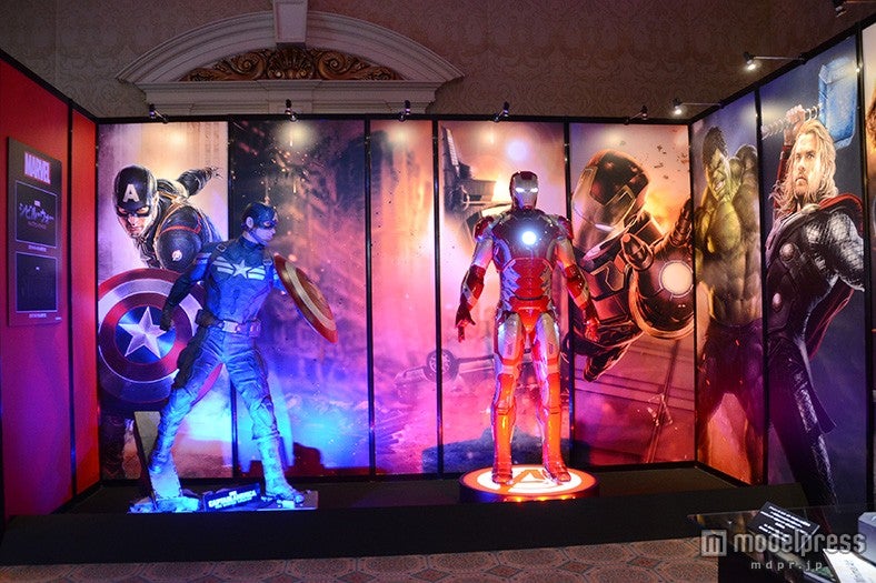 「マーベル・スペシャルブース」／「キャプテンアメリカ」、「アイアンマン」の実物大フィギュア／「D23 Expo Japan 2015」