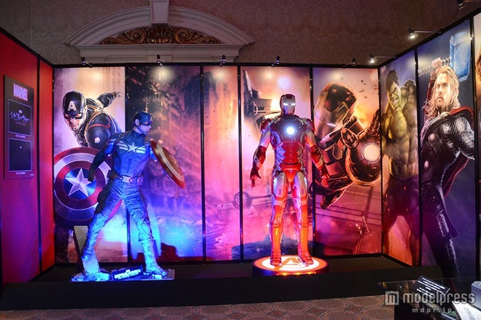 「マーベル・スペシャルブース」/「キャプテンアメリカ」、「アイアンマン」の実物大フィギュア/「D23 Expo Japan 2015」