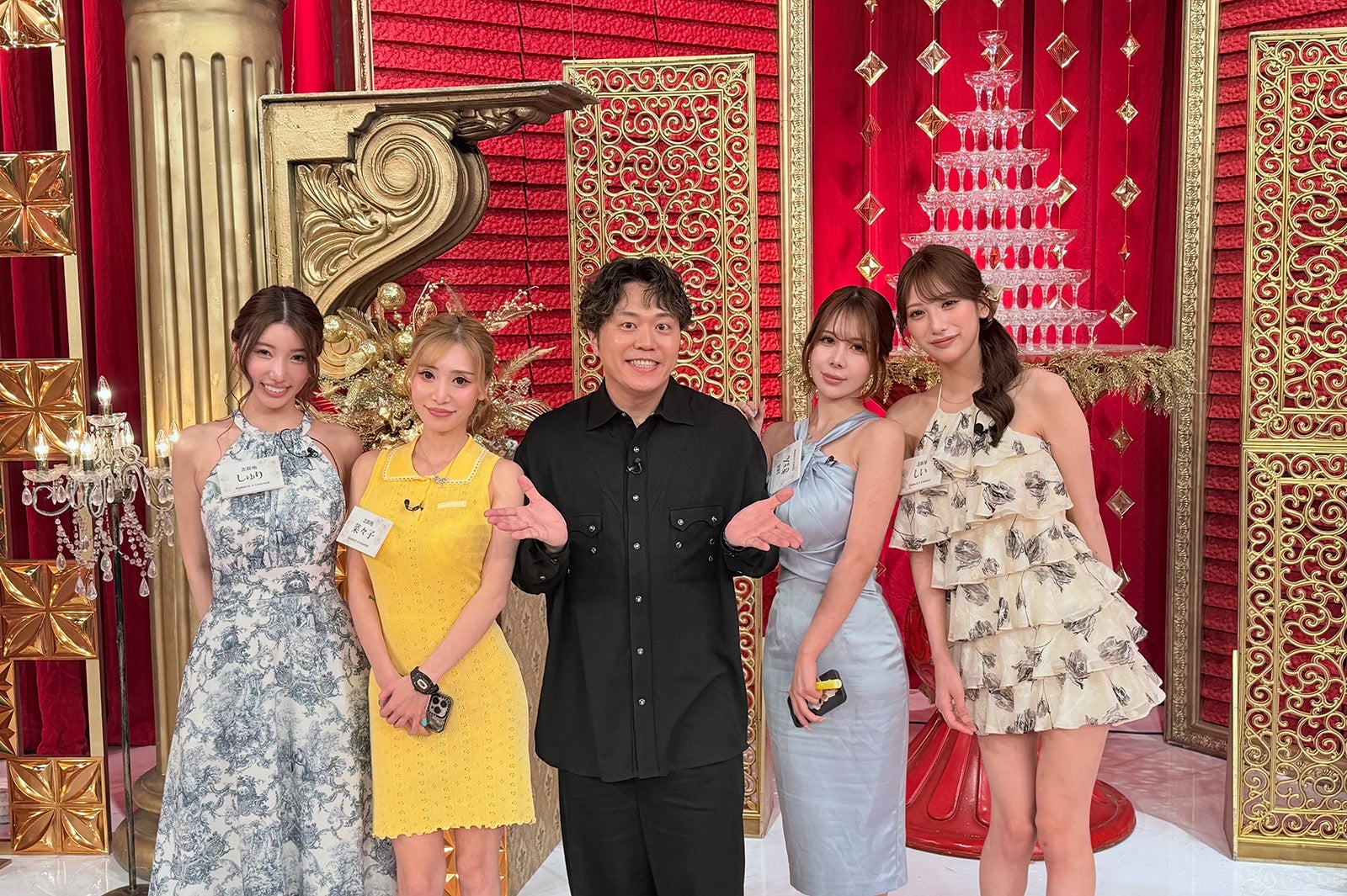 （左から）しゅり、菜々子、エハラマサヒロ、きょん、しい（提供写真）