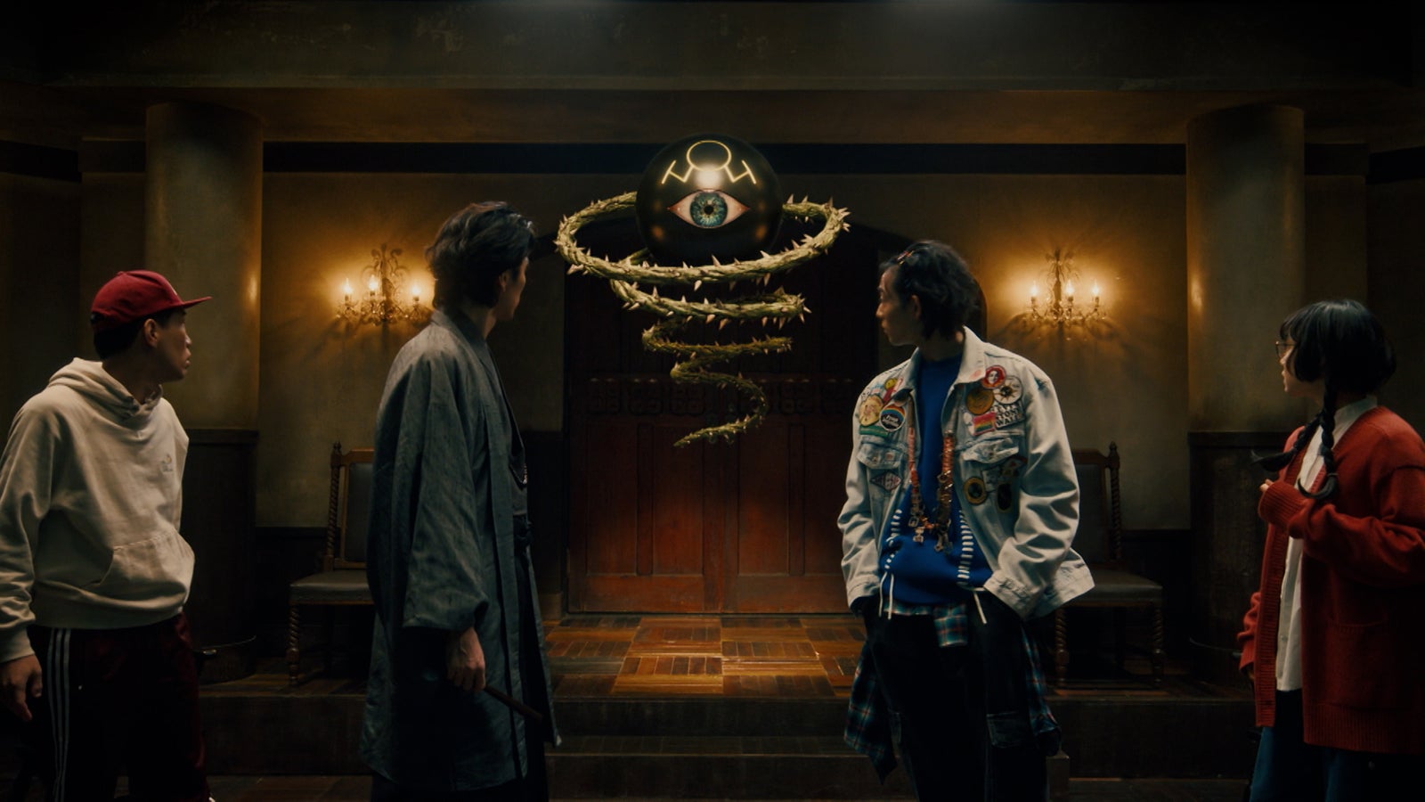 坂口涼太郎、増田昇太、竜星涼、古川琴音「ACMA：GAME アクマゲーム」第8話より（C）日本テレビ