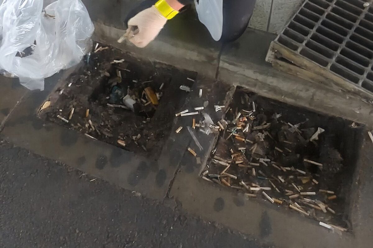 渋谷区・タバコのポイ捨て