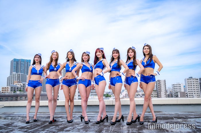 (左から)櫻木はる、瀬名ひなの、宇佐美なお、凛咲子、美輪咲月、佐々木美乃里、広瀬晏夕、波北かほ(C)モデルプレス