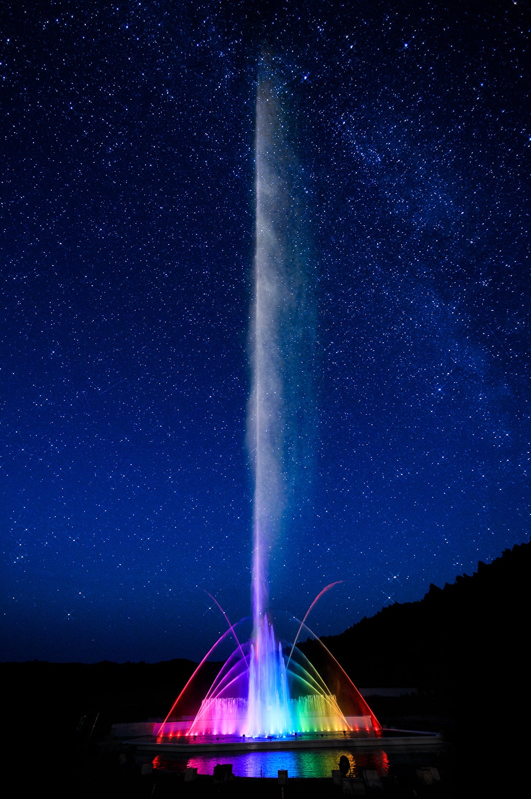 150ｍの噴水／画像提供：御殿場高原ビール