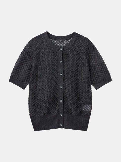PLST ルミナスレースカーディガン PLSTのルミナスレースカーディガン