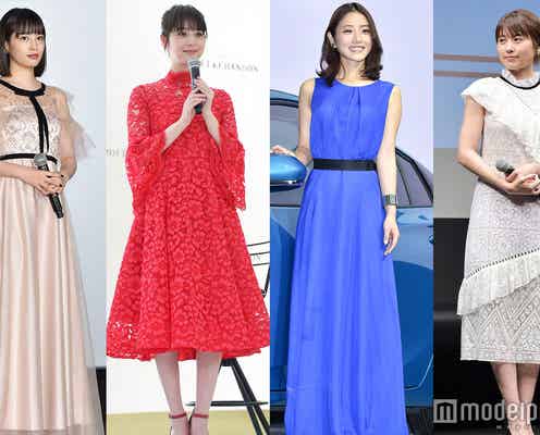 石原さとみ、佐々木希ら豪華ドレスアップ 肌見せ、透け感…着こなし総チェック【2017年末特集】