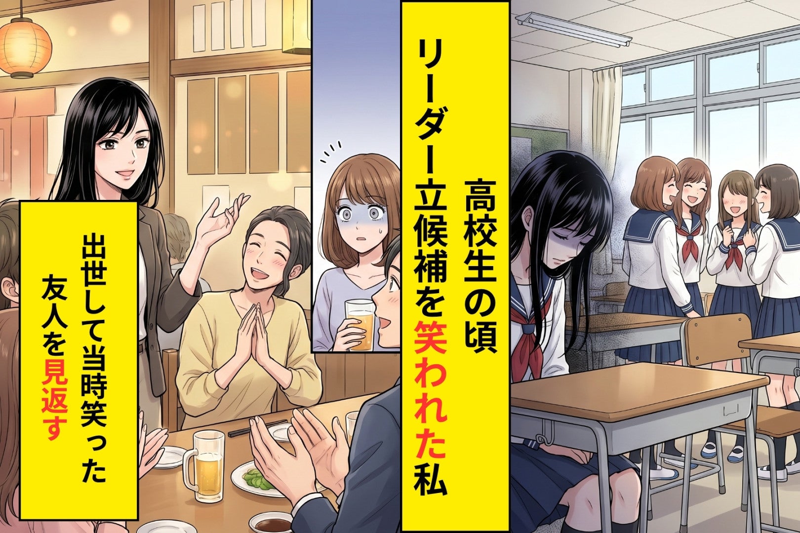 「あんたがリーダーとか無理でしょ」と笑った友人と、10年ぶりの同窓会で立場が入れ替わっていた話