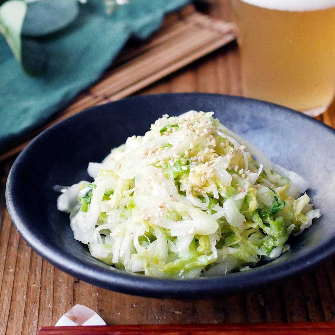 パパッと副菜！白菜とネギの塩だれナムル