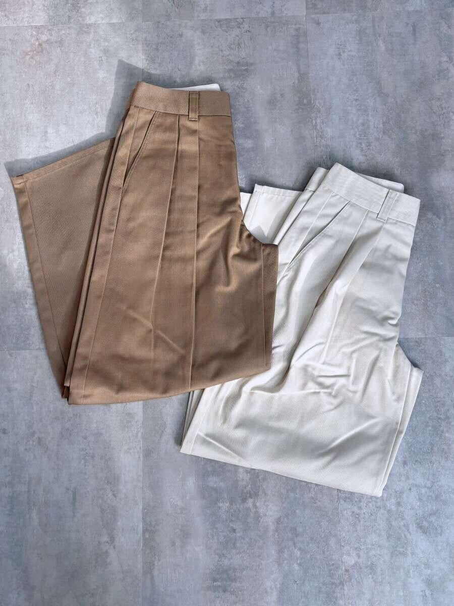 GUチノタックバレルパンツ　BEIGEとNATURAL