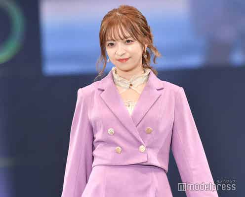 ヘラヘラ三銃士・さおりん、胸元デザインがセクシー “ルダハート”でキュートさも<札幌コレクション 2022 A/W>