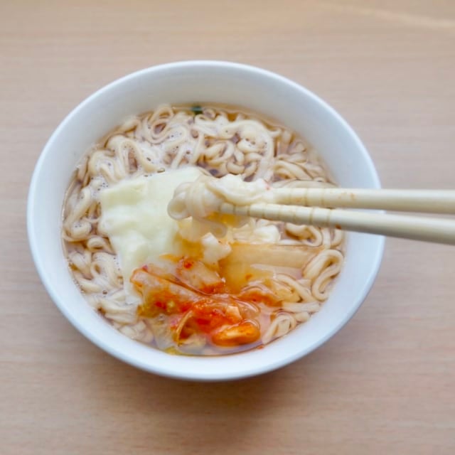 無印良品のミニラーメンをアレンジしてみました。