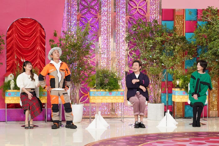 富永美樹、まこと(シャ乱Q)、つるの剛士、佐藤藍子、(C)日本テレビ