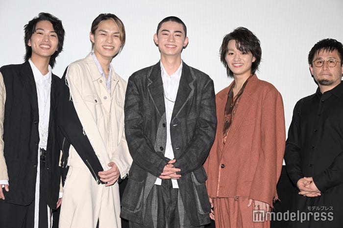 松尾潤、兵頭功海、豊田裕大、大倉空人、山嵜晋平監督 (C)モデルプレス