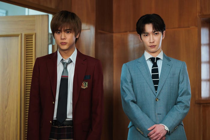 島村龍乃介、渡辺翔太「なんで私が神説教」第4話(C)日本テレビ