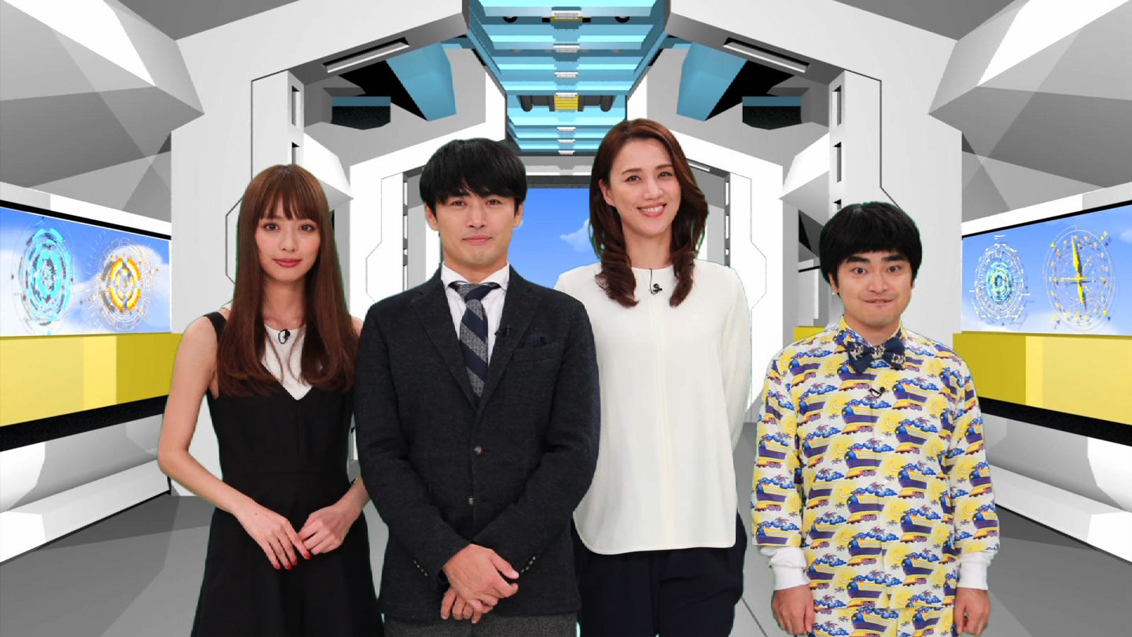 （左から）内田理央、劇団ひとり、遼河はるひ、加藤諒（画像提供：テレビ東京）