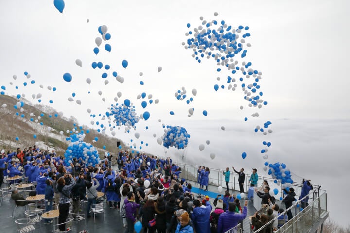 「雲海テラス」オープニングセレモニー（C）2018 株式会社星野リゾート