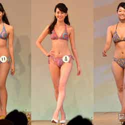 見事なプロポーションで会場を魅了したミス日本たち（左より）長谷川舞衣さん、沼田萌花さん、長野愛梨さん