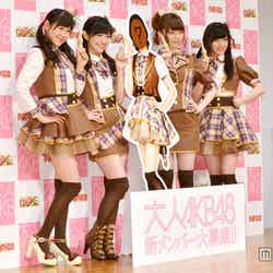 AKB48、30歳以上のメンバーを募集／写真左から：西野未姫、渡辺麻友、島崎遥香、岡田奈々