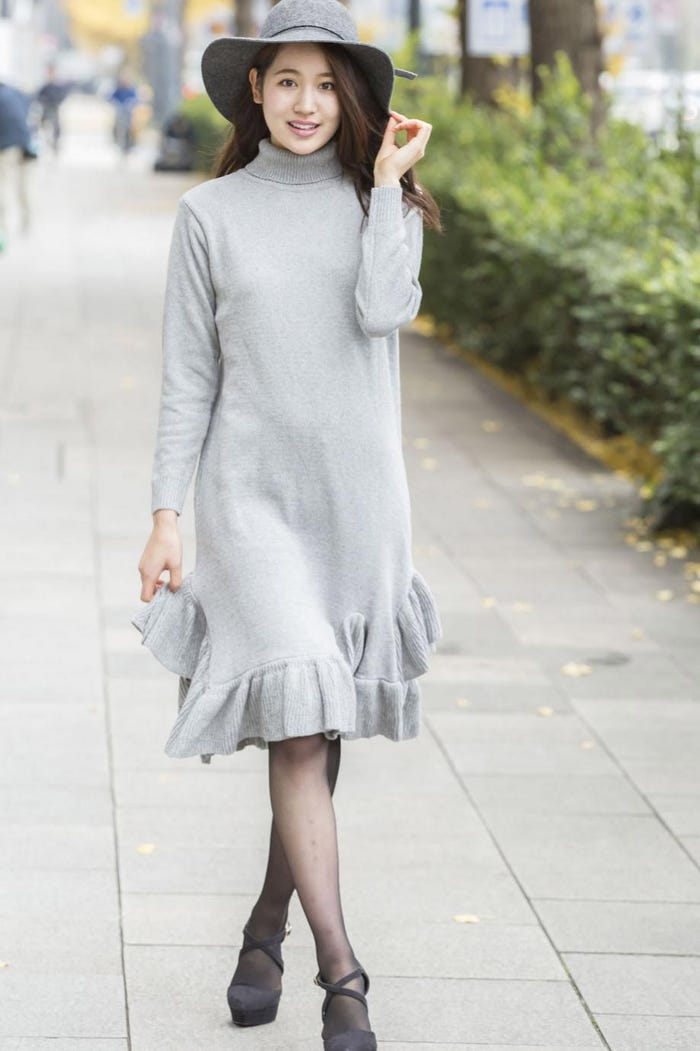 ニットラッフルワンピ「garden by Valmuer」9,450円/画像提供:garden by Valmuer