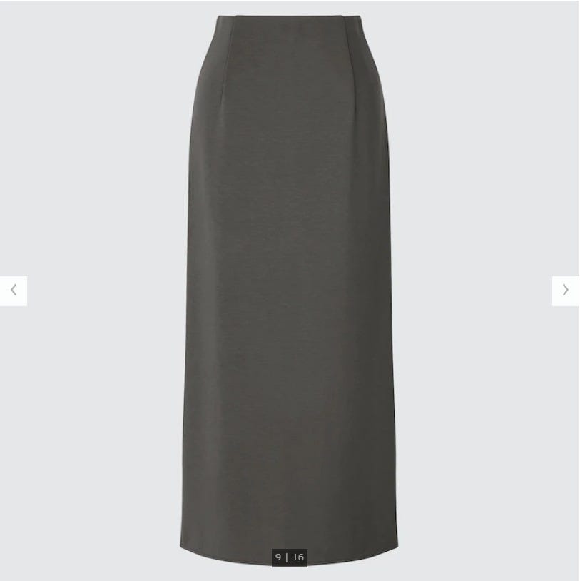 ユニクロ　uniqlo　レディース　アイテム　おすすめ　オススメ　トレンド　人気　コスパ　使える　おしゃれ　お洒落　オシャレ　2022　夏　スカート　ストレッチダブルフェイスナロースカート　楽　ラク　ストレッチ性　伸縮性　ダブルフェイス　ナロースカート　タイトスカート