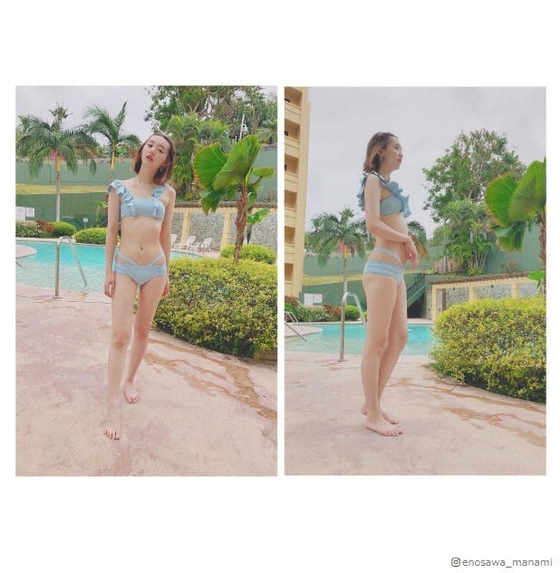 江野沢愛美、白肌＆美ボディ際立つビキニ姿 トレンド水着コレクションに「参考になる」「全部可愛い」注目集まる