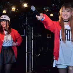 「みんなマイミク♪アイドル祭☆STAGE003」に出演したGALDOLL（左から）坂井樹乃、江崎ななほ