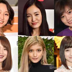 左上から時計回り：杏、仲間由紀恵、yui、橋本環奈、ローラ、蛯原友里 （C）モデルプレス