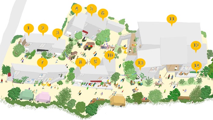 ボーナストラックテナント一覧／画像提供：小田急電鉄