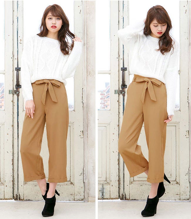 ウエストリボン付き☆ワイドパンツ「神戸レタス」1990円(税込)/画像提供:神戸レタス