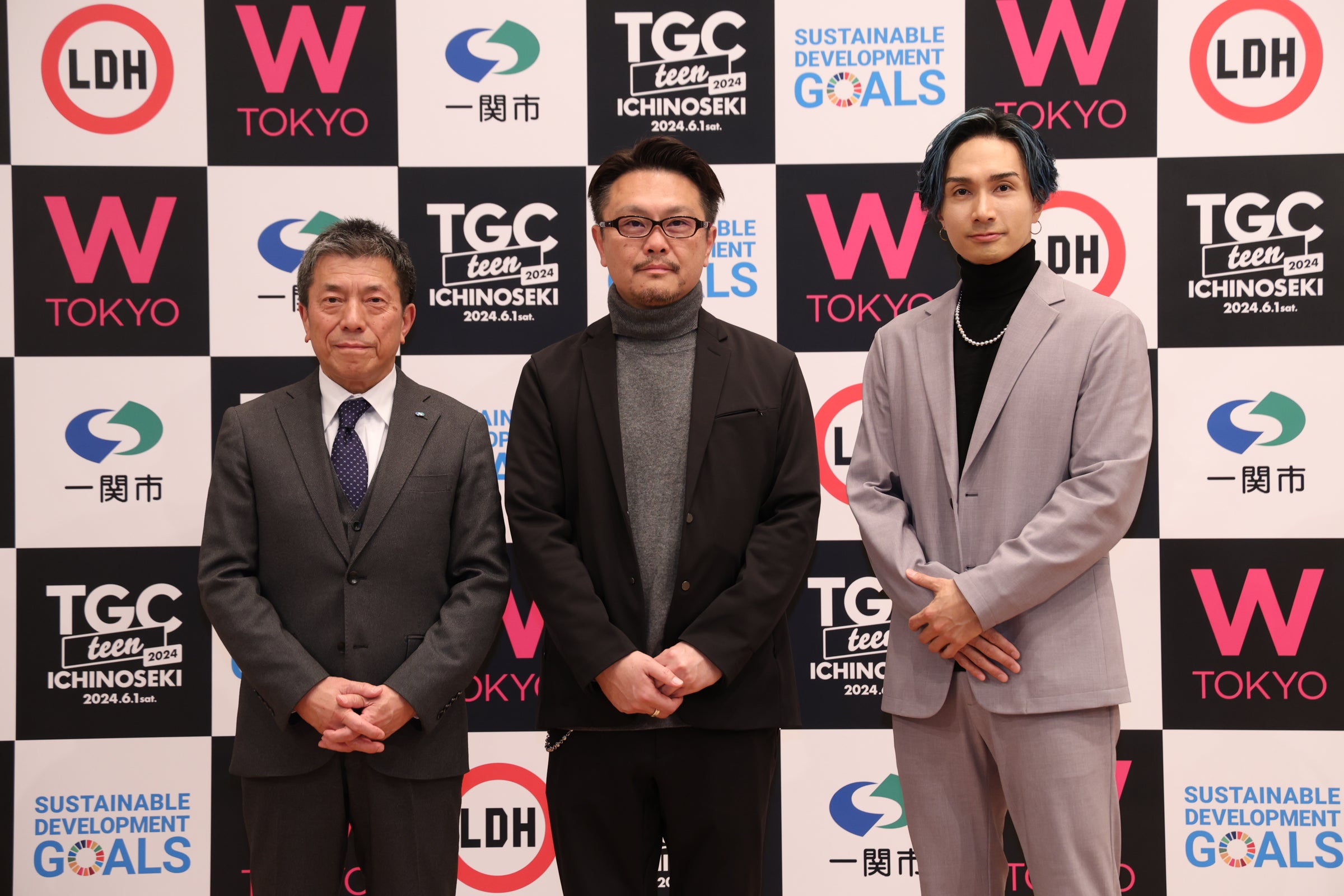 佐藤善仁、⻘木充、橘ケンチ（C）W TOKYO×LDH JAPAN 記者発表会