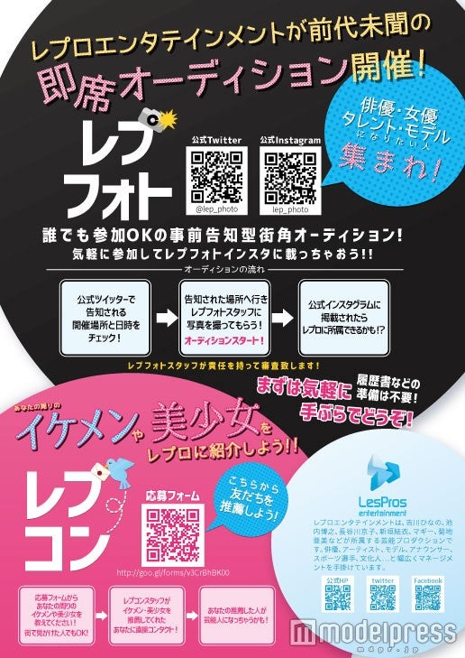 「レプフォト」＆「レプコン」チラシ