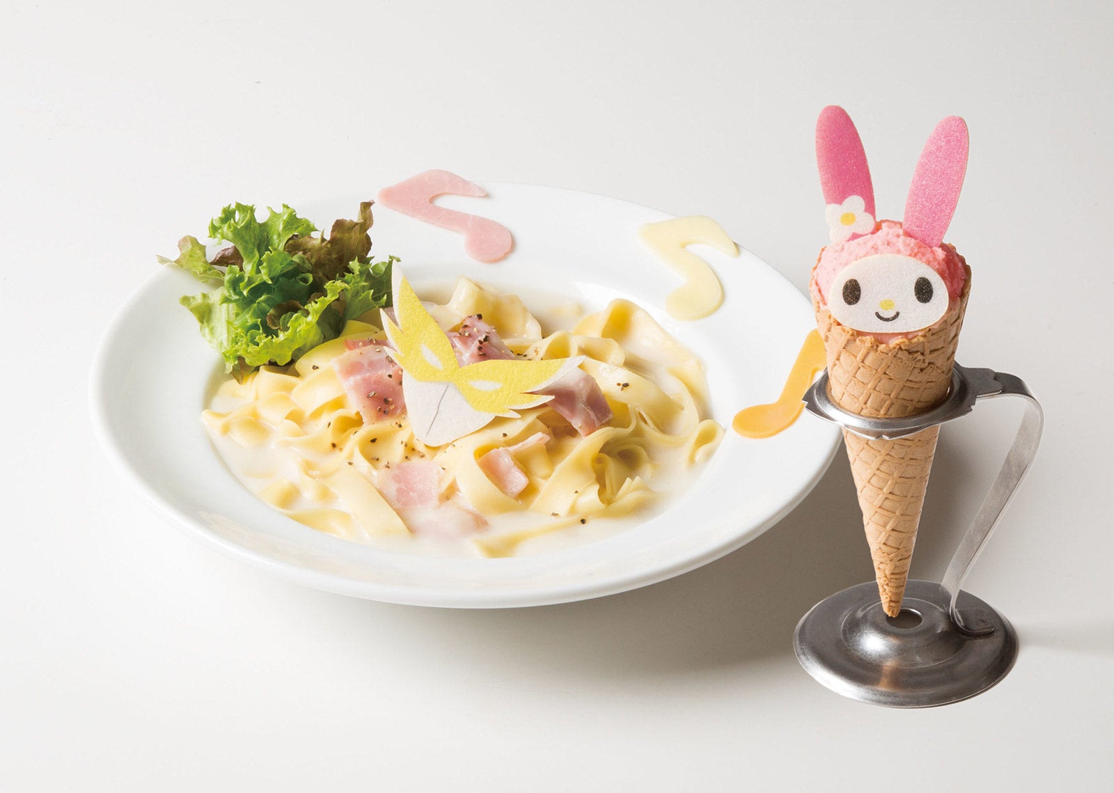 おねがいマイメンタイ♪クリームパスタ1,390円（税抜）（C）1976, 2005, 2018 SANRIO CO., LTD. APPROVAL NO.S592651