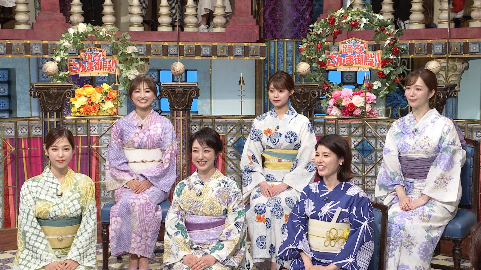 （上段左から）望月理恵、田崎さくら、刈川くるみ（下段左から）鷲見玲奈、川田裕美、神田愛花（C）日本テレビ