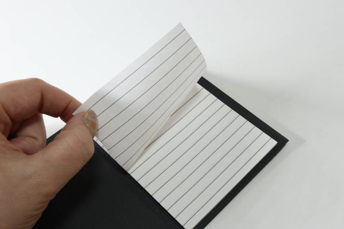 ノート罫線入ふせん(カバー付、30枚) 罫線 ノート罫線入ふせん(カバー付、30枚) 罫線