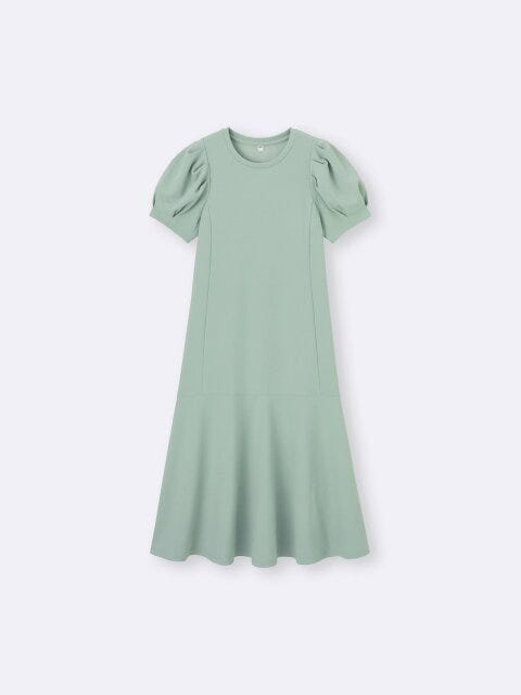 ボリュームスリーブワンピース 2025gu夏女性ボリュームスリーブワンピース