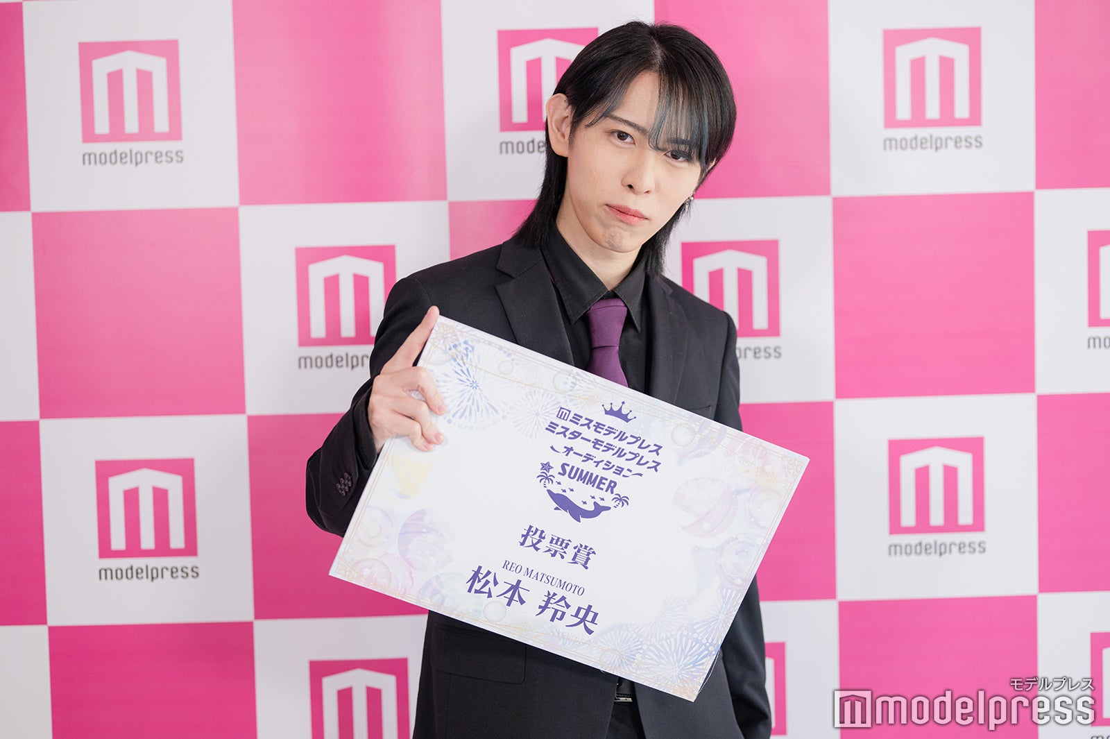 「ミスターモデルプレスオーディション 2023 SUMMER」グランプリ・松本羚央さん（C）モデルプレス