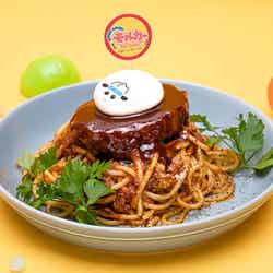 ネコ救出大作戦 モルサンレストランの看板 ミート!ミート!!パスタ税込1,540円(C)見里朝希JGH・シンエイ動画/モルカーズ