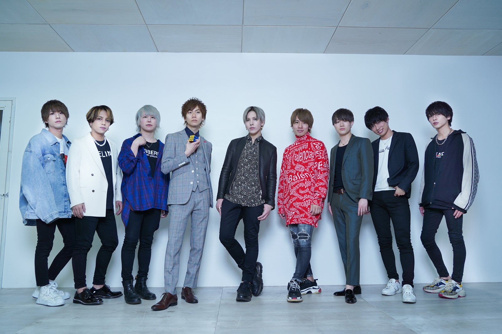 「ACQUA」キャスト／（左から）新星、Leo、りく、愛してりゅー☆、美咲 蓮、蒼井ゆうと、SHUN、瑛翔、優希／提供画像／提供画像