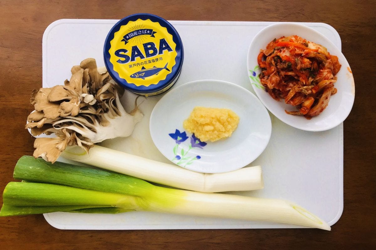 サバ缶キムチスープ