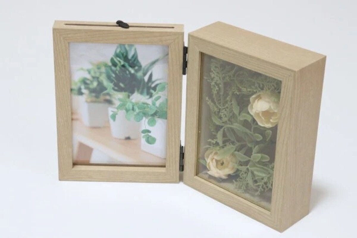 ダイソー　フォトフレーム（L判、2連、BOXタイプ）　使用例