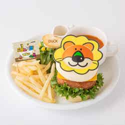 とくせい!もぐもぐどうぶつさんバーガープレート らいおんくん〈オリジナルソース〉税込1,980円(C)ギンビス