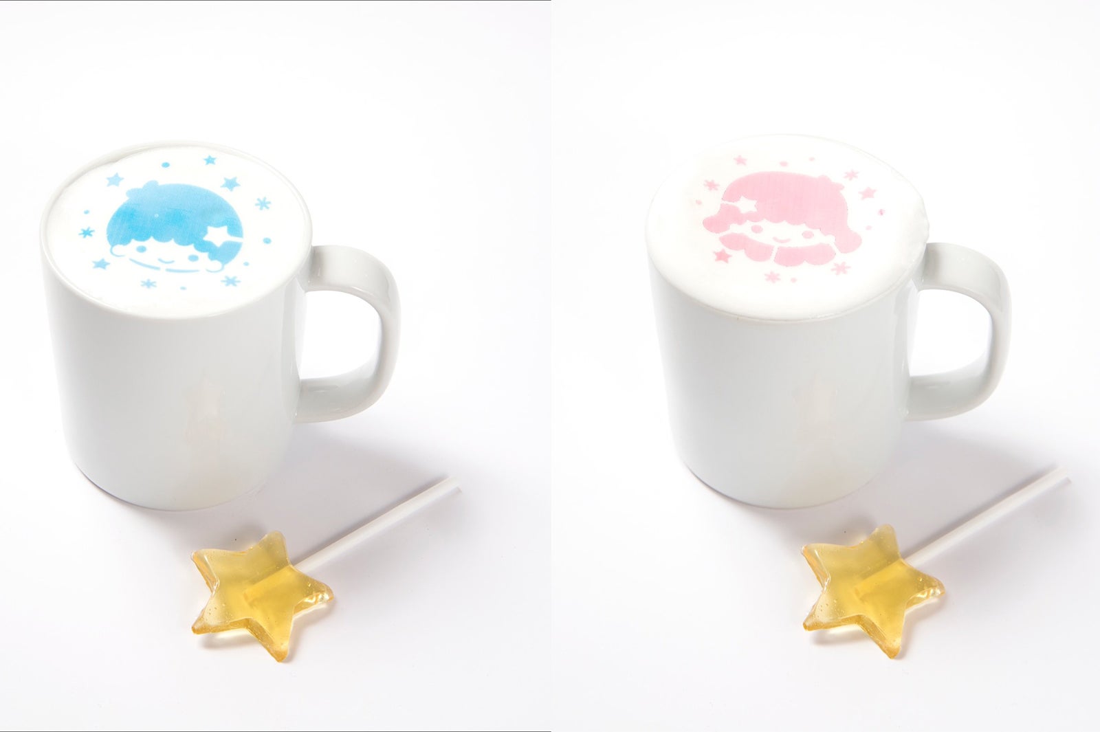 キキ☆ラテ／ララ☆ラテ各￥650（C）’76，’17 SANRIO（L）