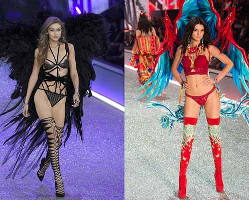 ジジ・ハディッド&ケンダル・ジェンナー、SEXY競演に熱視線!「ヴィクトリアズ・シークレット」ショーで圧巻美ボディ披露