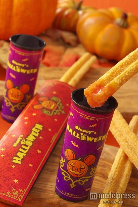 ミッキーチュロス（パンプキン）チュロス用ディップ（ブラッドオレンジ）／（C）Disney