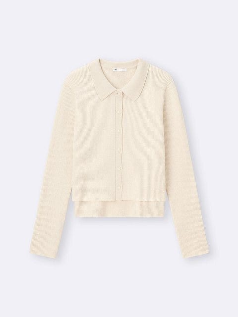 GU 2ピースリブニットポロシャツ GUの2ピースリブニットポロシャツ