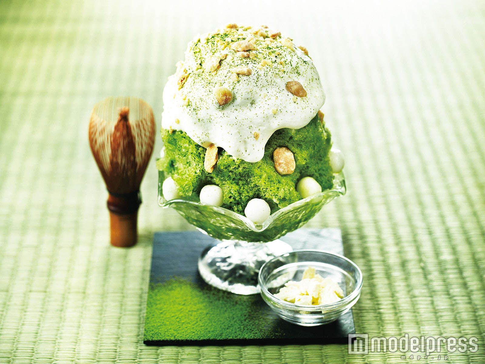 季節限定 チーズタルトかき氷‐宇治抹茶