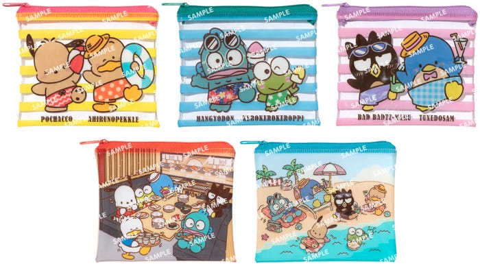 コラボ限定クリアポーチ(全5種)イメージ(C)2025 SANRIO CO.,LTD.APPROVAL NO.L660170