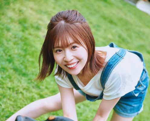日向坂46松田好花、ミニ丈サロペットで美脚披露 1st写真集で念願の共演実現