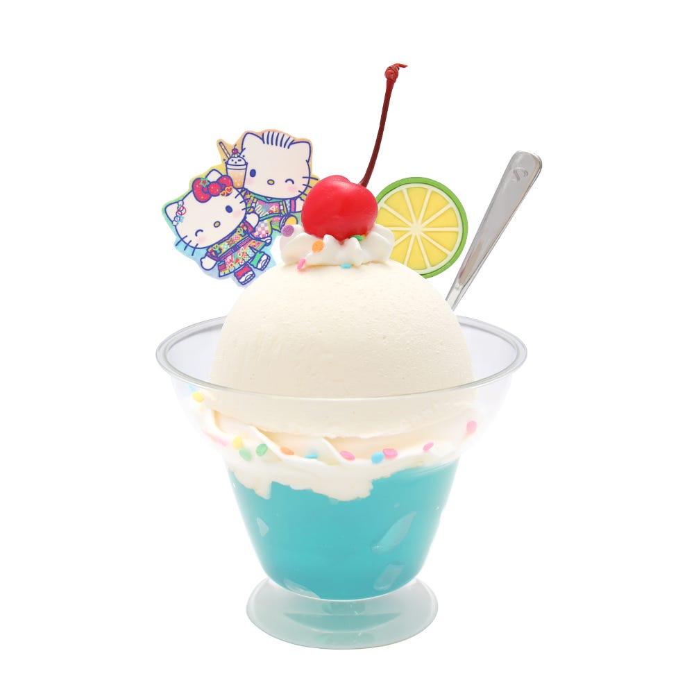 さわやか♡クリームソーダ風ゼリーパフェ~サイダー~
