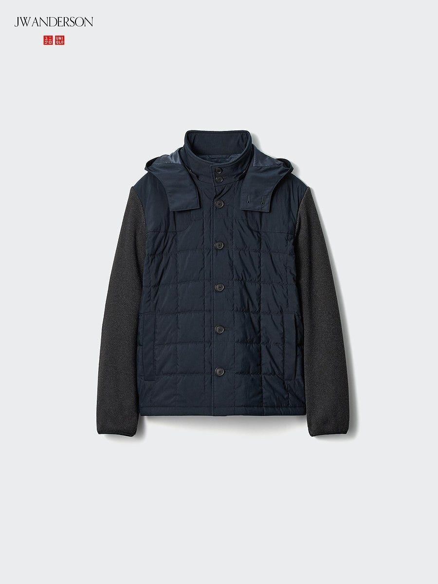 ユニクロのコンビネーションキルティングジャケット