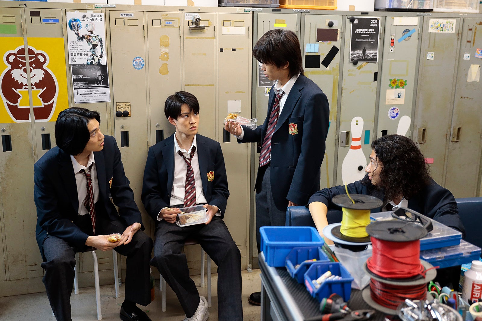 浅野竣哉、山時聡真、加藤清史郎、橘優輝「最高の教師 1年後、私は生徒に■された」第2話より（C）日本テレビ